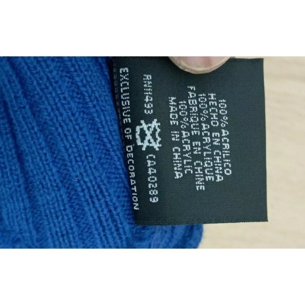 🆕NEW ERA NY Blue Geometric Logo Acrylic Beanie NWT - Picture 2 of 4